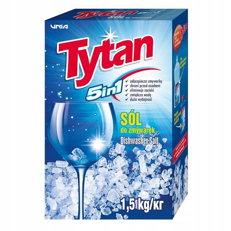 

Sól do zmywarki Tytan 5in1 1,5kg