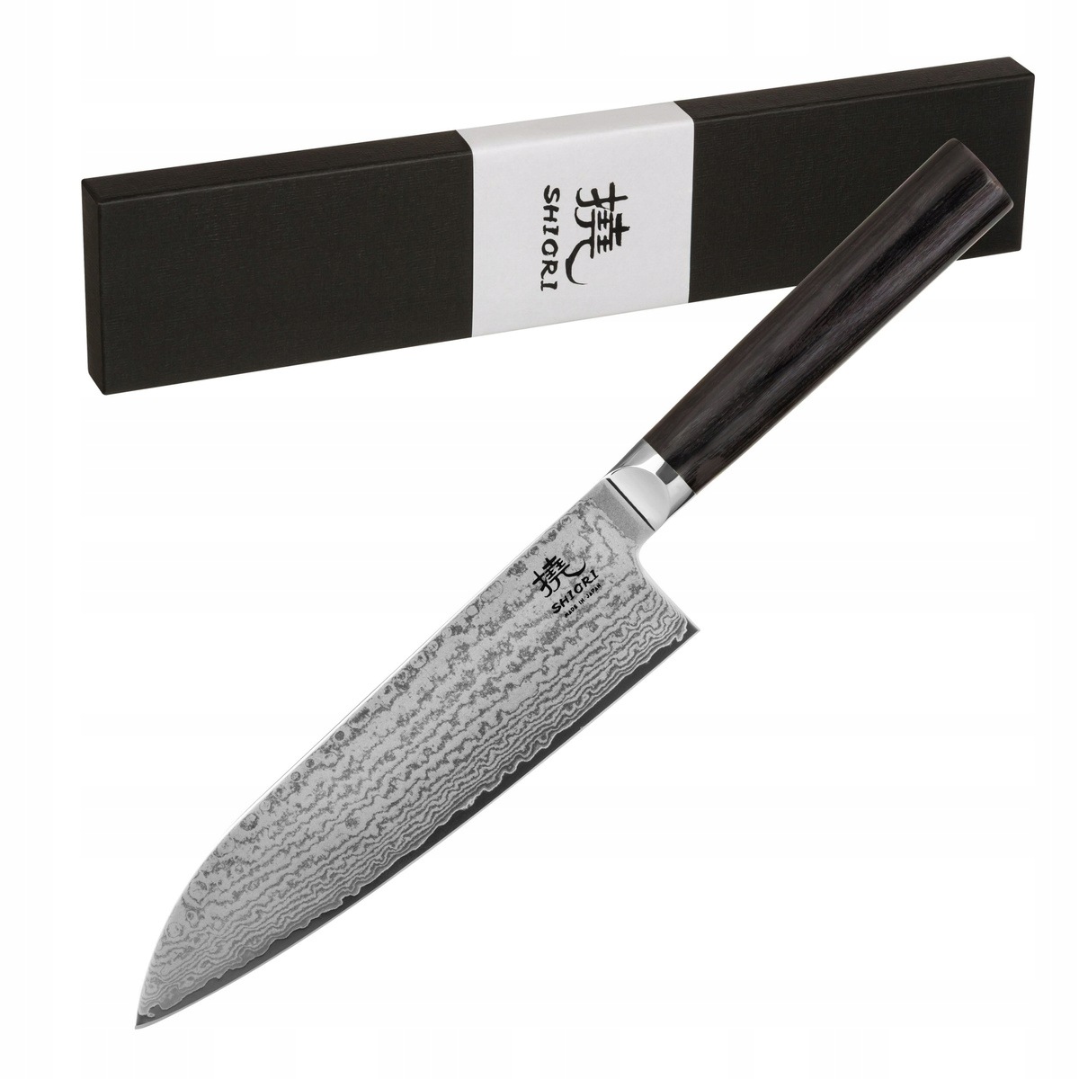 Shiori Kyoto Santoku japoński nóż szefa kuchni Seki ze stali damasceńskiej