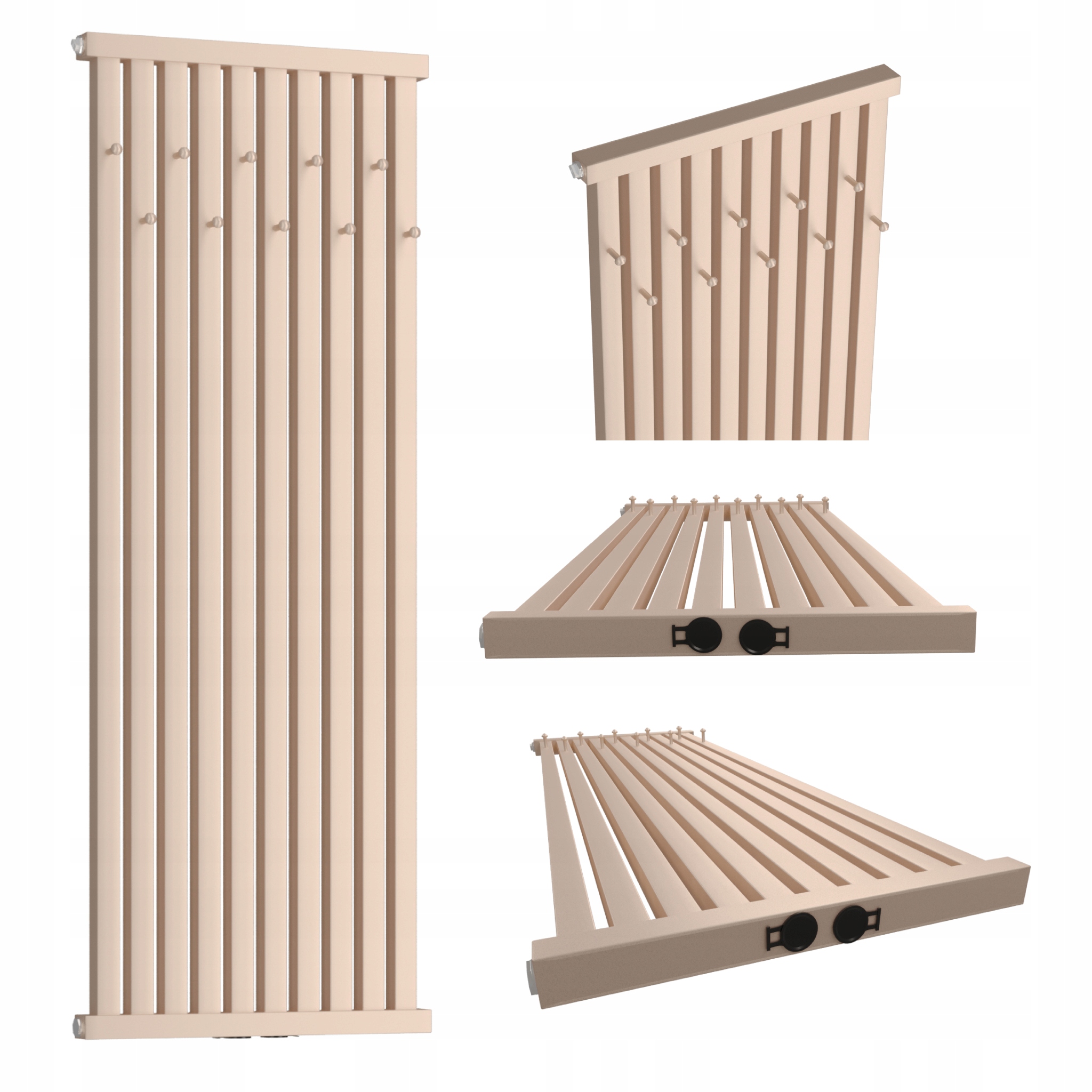 Dekorativní radiátor s věšáky Radiator Hook 180x46 Zlatý Růžový