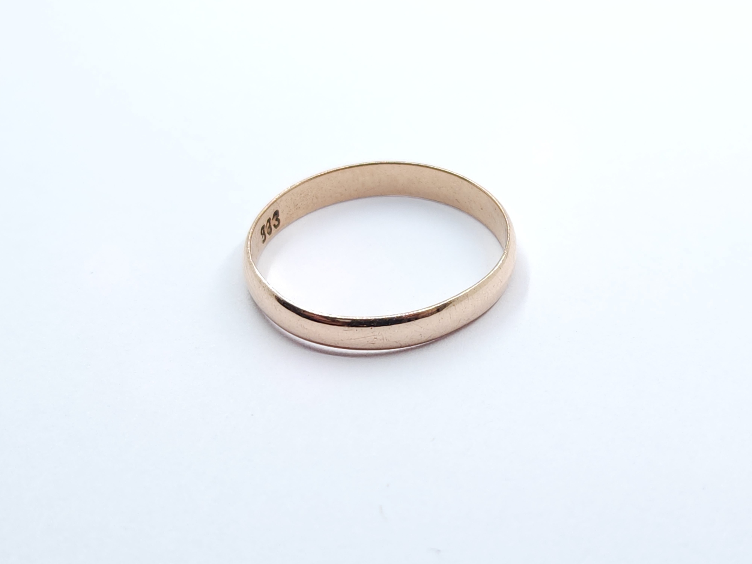 Obrączka złota rozmiar 16, 333, 1,21g, wyrób używany