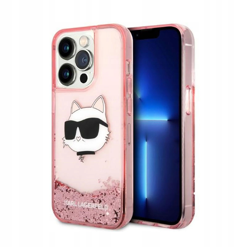Karl Lagerfeld Liquid Glitter Nft Choupette Head Pouzdro iPhone 14 Pro Max