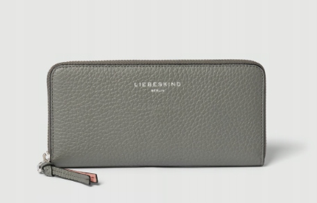 Liebeskind Berlin Aissa prémiová kožená peněženka šedá, velká na zip