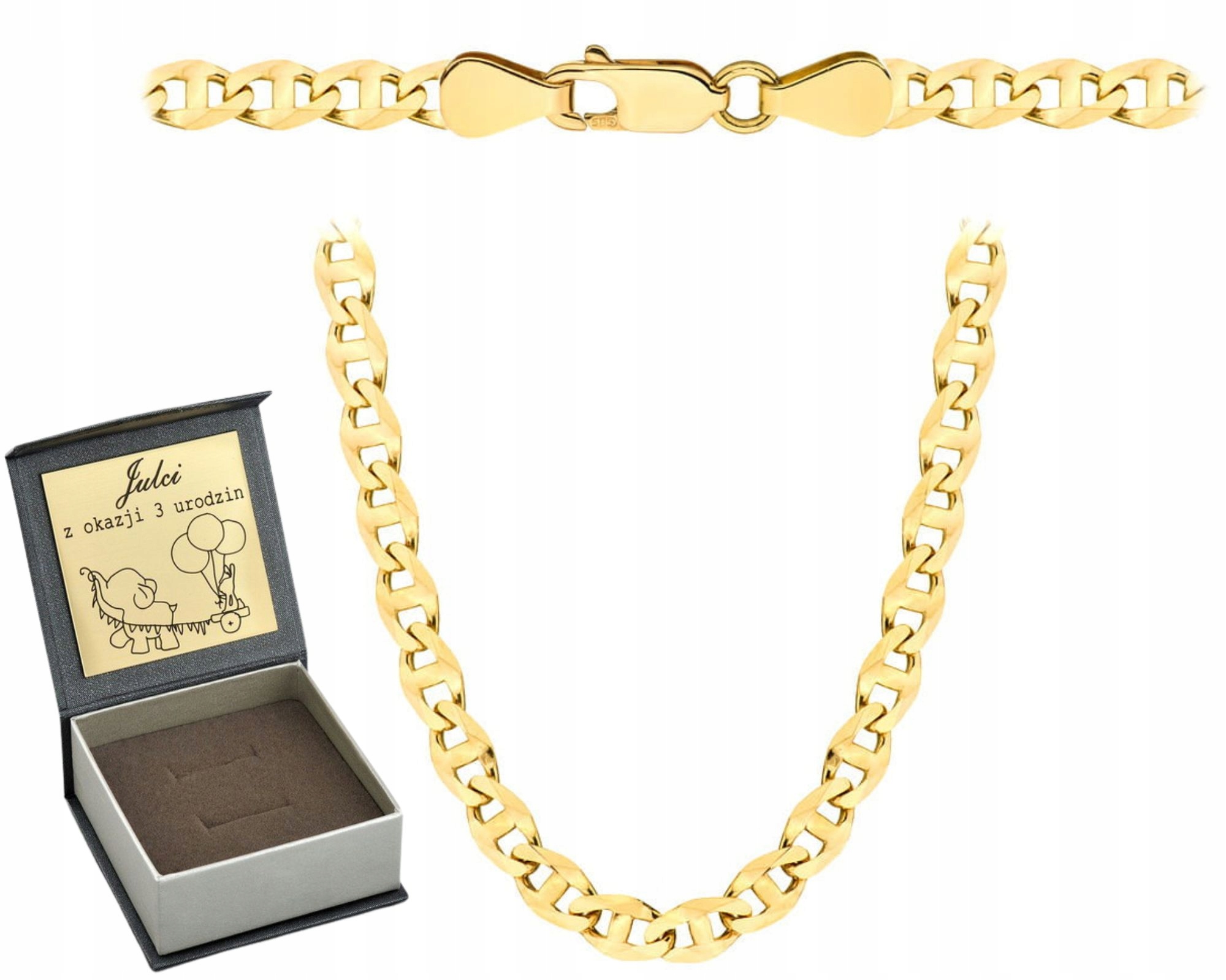 Zlatý Řetízek Gucci 50 CM 585 Gravírování Unisexový Dárek