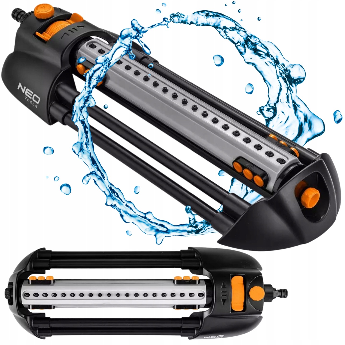 Zraszacz Ogrodowy Oscylacyjny Wahadłowy Regulowany 20 Dysz 320m2 Neo Tools