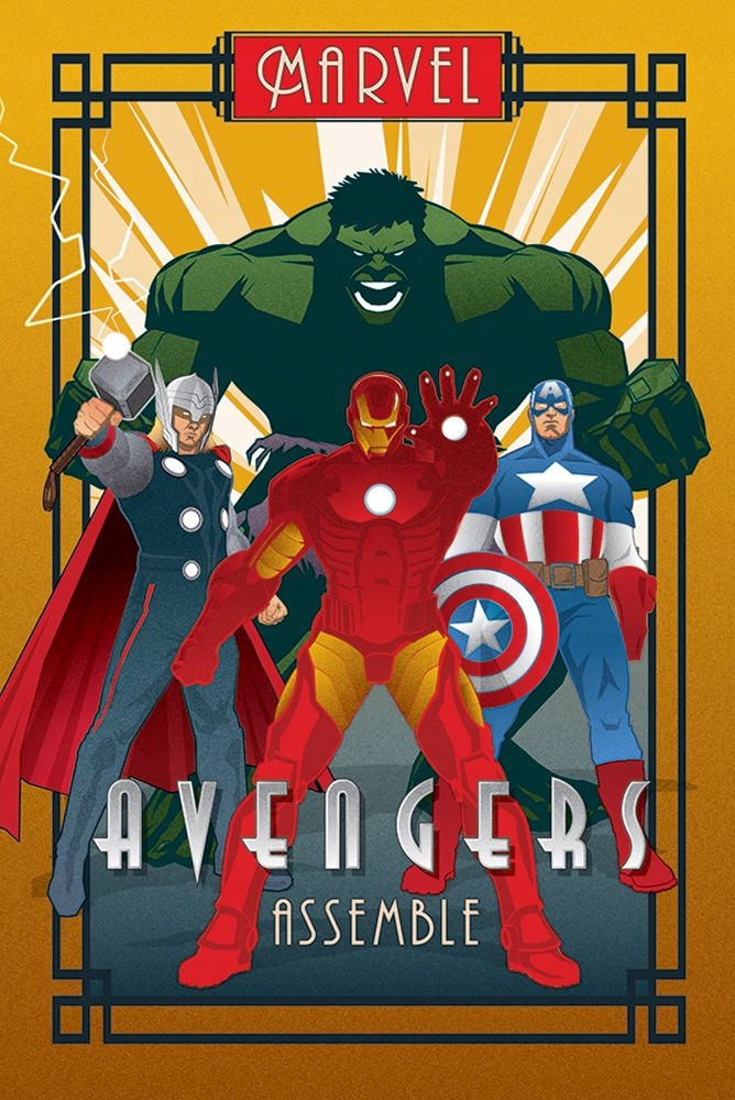 

Marvel Avengers Grupa Art Deco plakat 61x91,5 cm