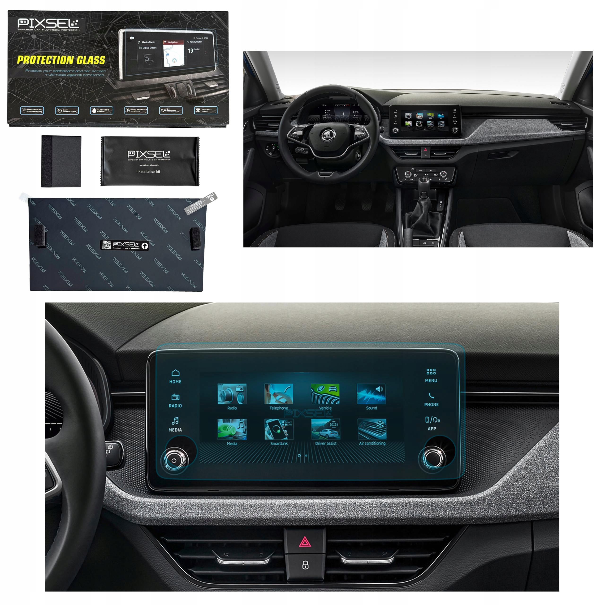 Antyodciskowe Matowe Szkło Ochronne Skoda KAMIQ-12.5“ 2023-na monitor