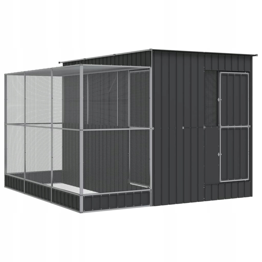 Levně Klec VidaXL 290 x 303 x 216 cm, šedá