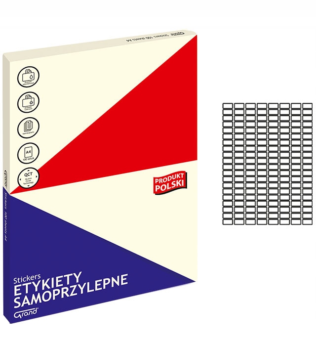 Organizační samolepící kancelářské štítky bílé pro archiv 22 x 12 Grand