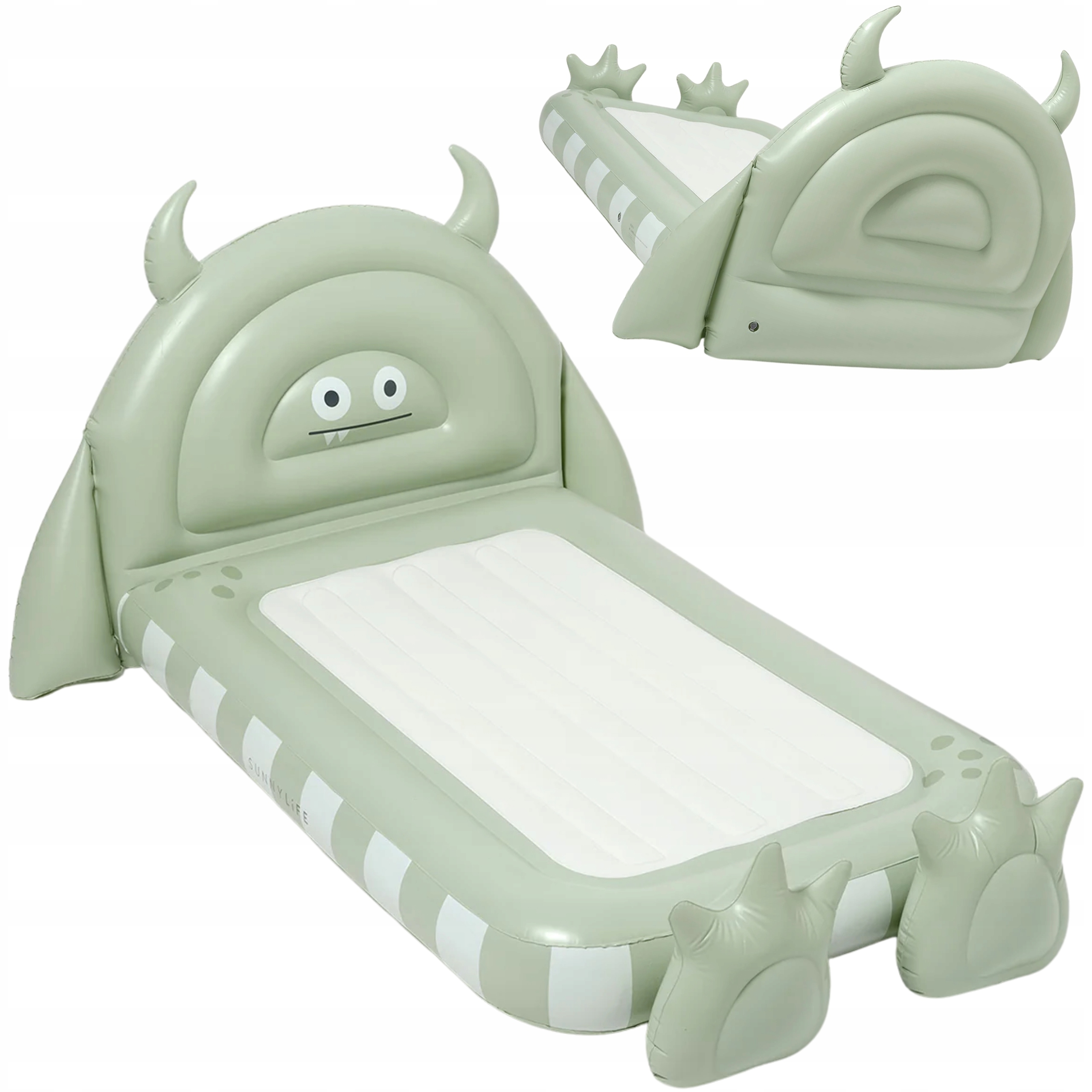 Nafukovací postel pro děti SUNNYLiFE Matrace Malá zelená příšera Pastelová