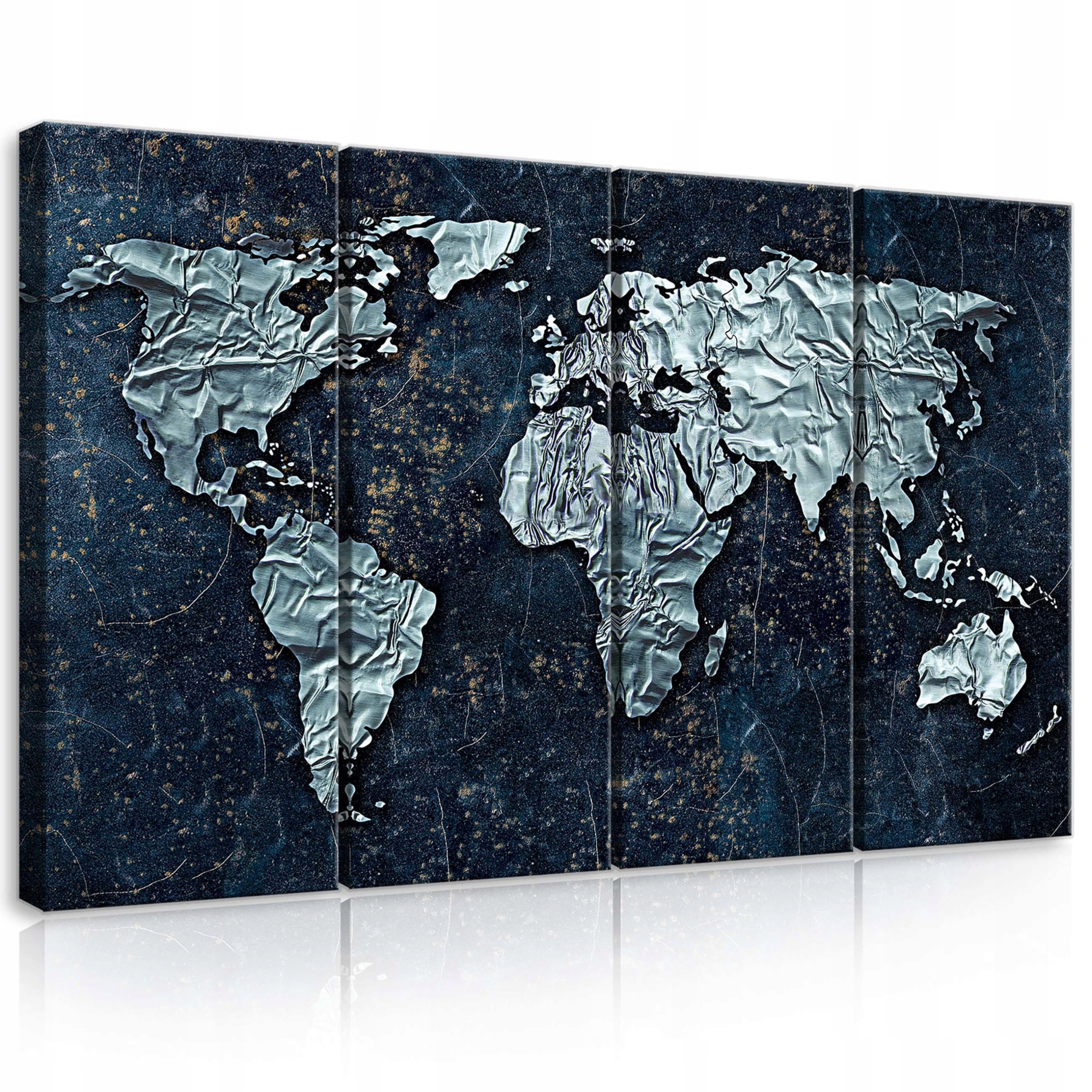 Obraz 120x80 Mapa světa abstrakce loftový styl industriální minimalismus
