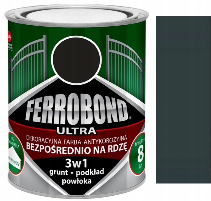 Jurga Ferrobond Na Rdzę Antracyt 7016 Półmat 2.5L