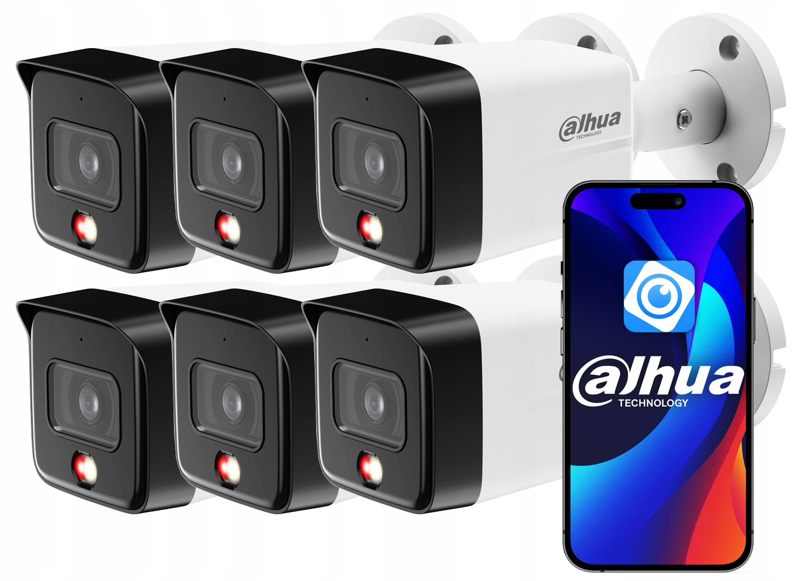 Ip kamera Dahua 6Mpx IPC-HFW1639TC-A-IL Vonkajšia s mikrofónom 6 kusov