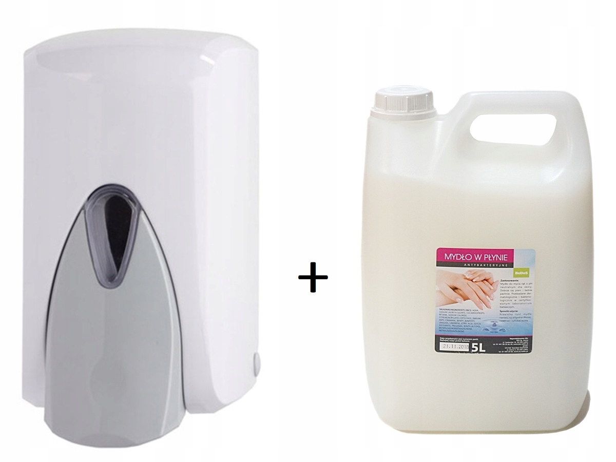 

Dozownik na mydło 500ml + Antybakteryjne mydło 5L
