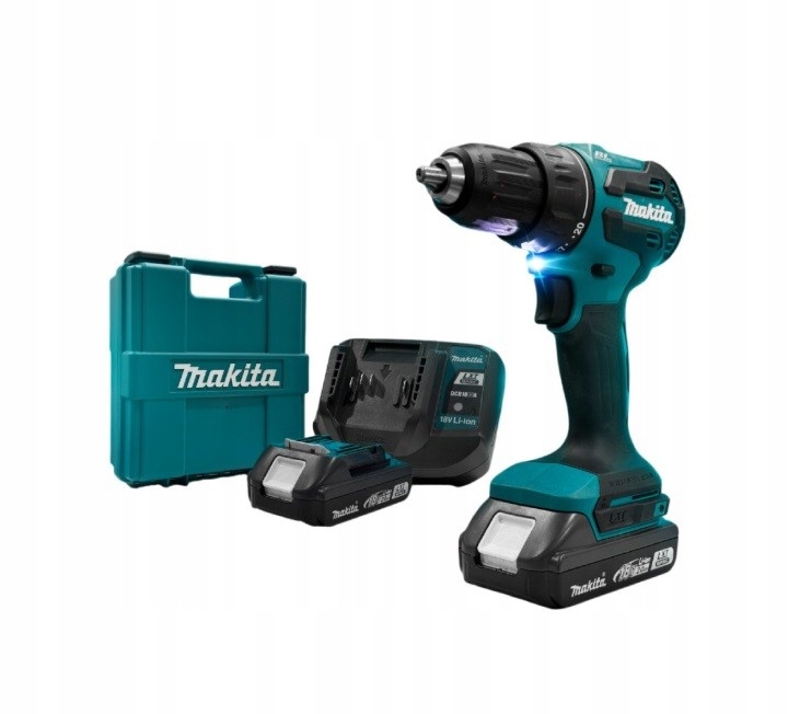 Makita DHP490WVE Wkrętarka udarowa 65nm akumulatorowa 18V Lxt 2x2Ah