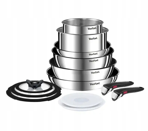 Garnki Patelnie Tefal Ingenio Emotion Zestaw 13 Elementów Stal Indukcja