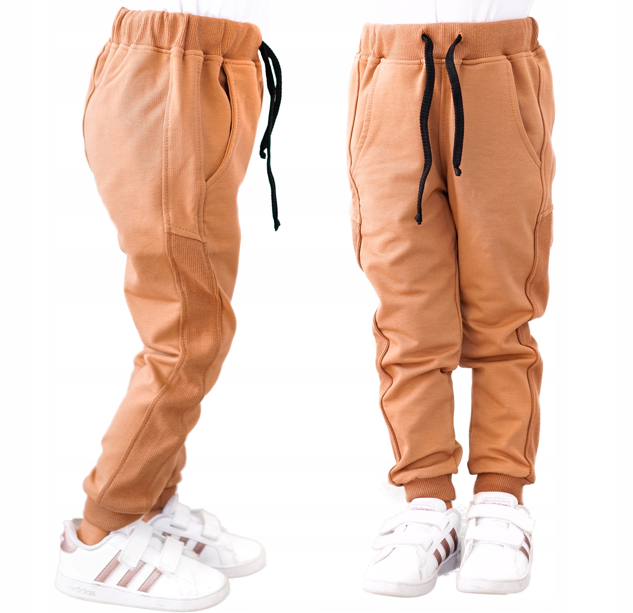 

Spodnie dresowe z kieszeniami rozm. 86 Orzechowe