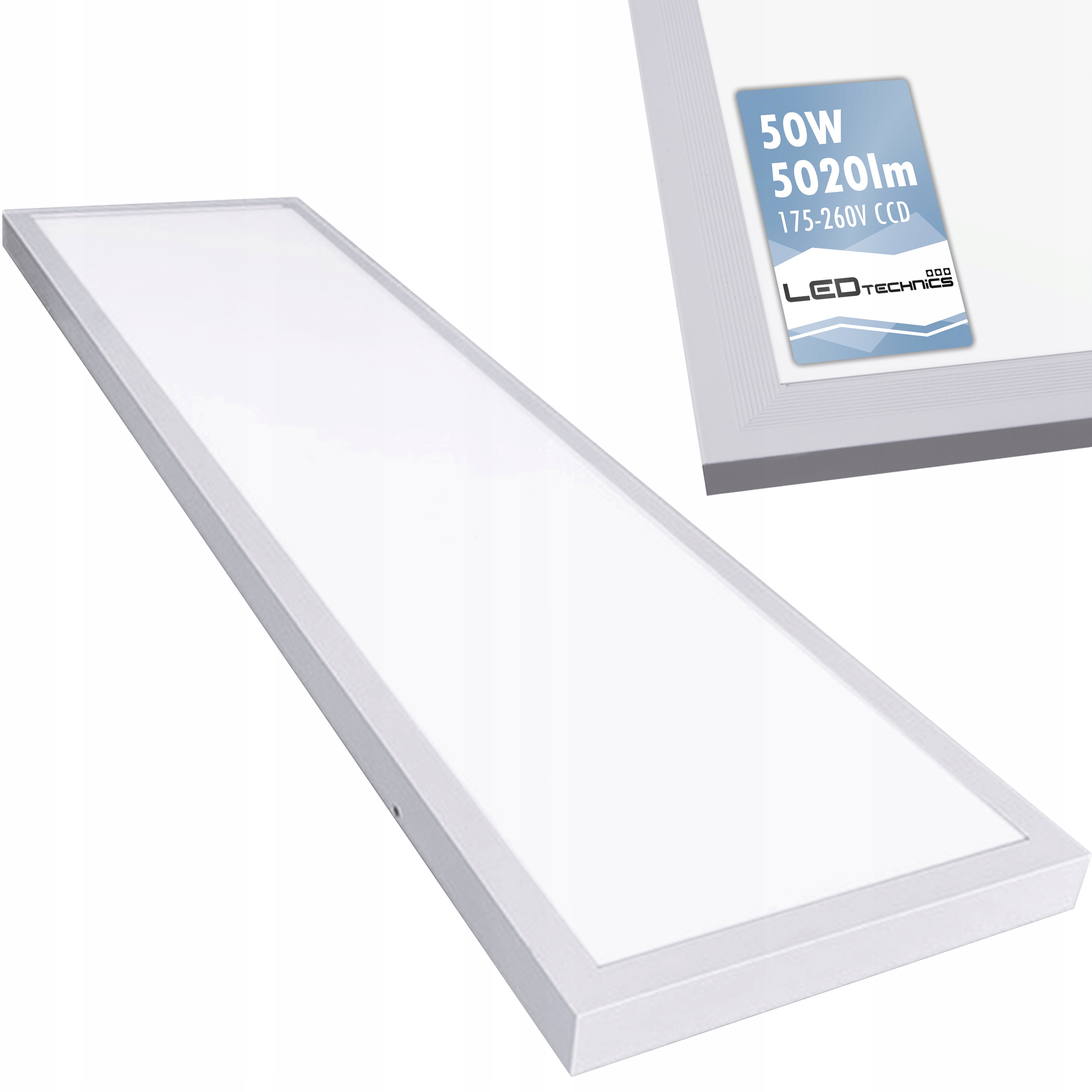 PANEL LED SUFITOWY 120x30 50W NATYNKOWY lampa SLIM