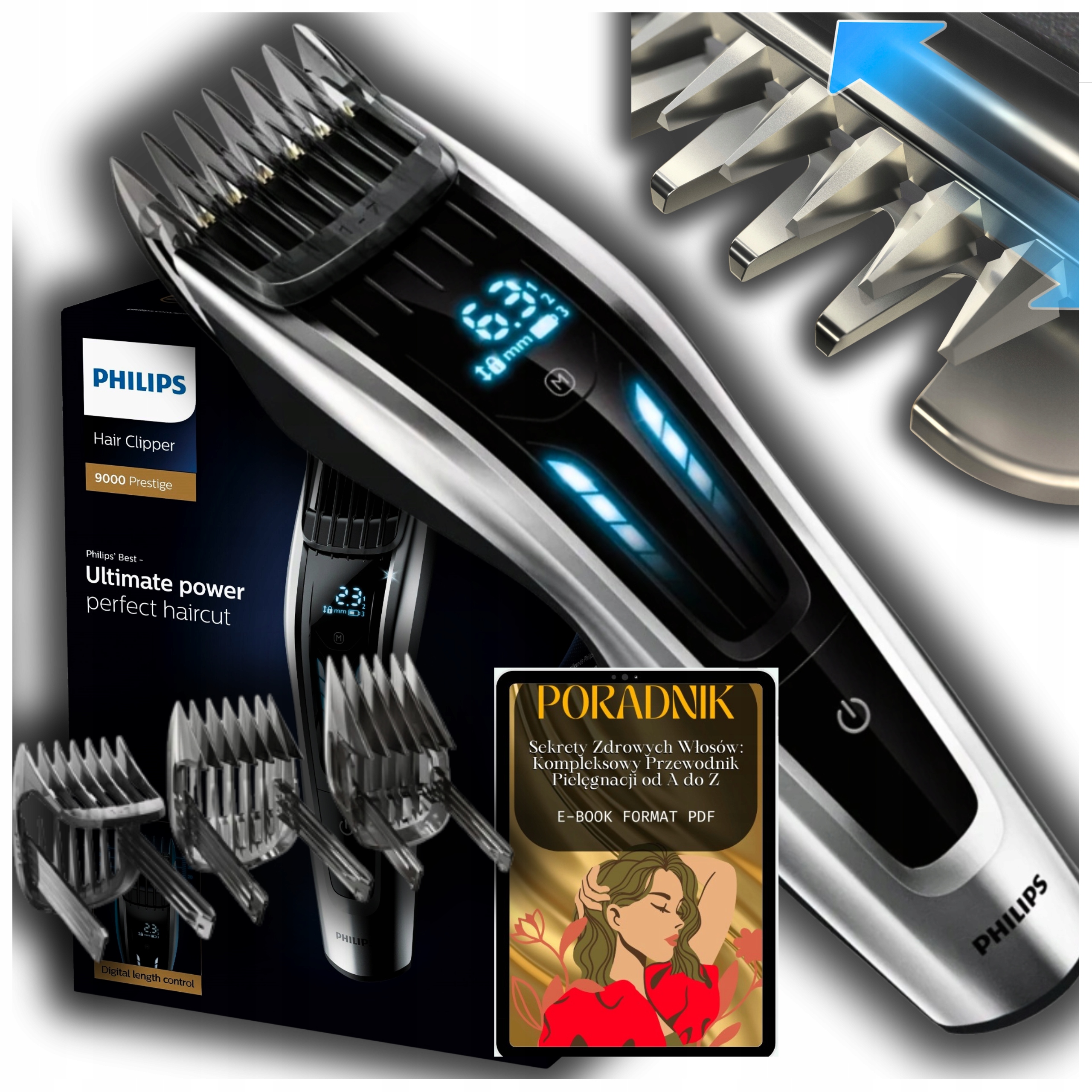 Nowoczesna Maszynka Do Włosów Philips Strzyżenia Golenia Brody Solidna!