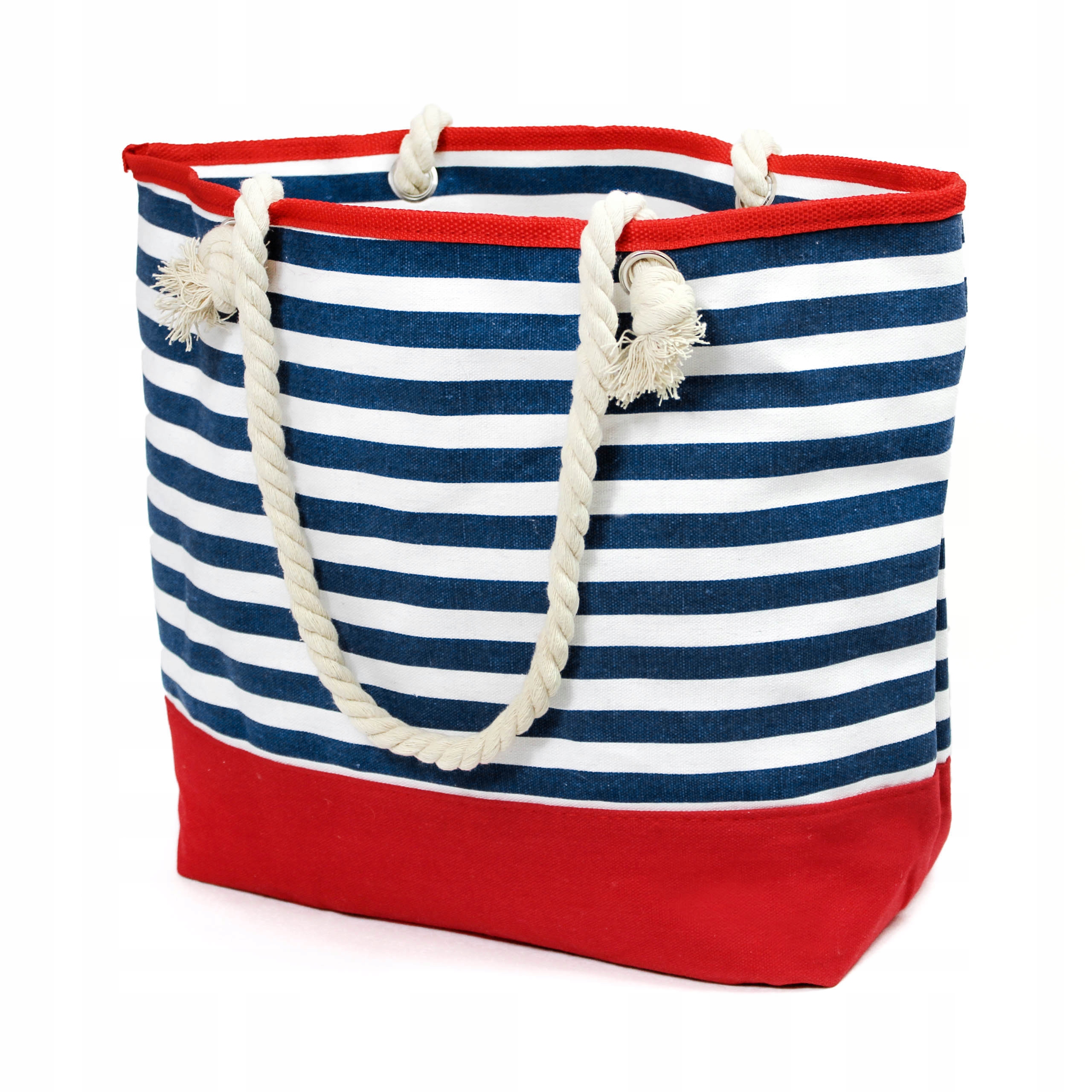 Torba Plażowa Duża Zapinana Na Zamek Torebka Shopper Na Piknik z Podszewką Materiał dominujący bawełna