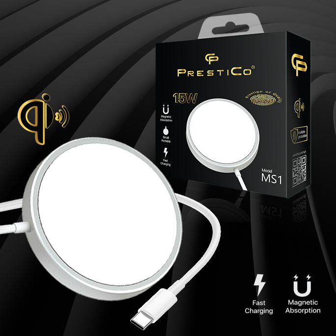 ŁADOWARKA INDUKCYJNA BEZPRZEWODOWA MAGSAFE 15W | BIAŁA MAGNETYCZNA Zgodność ze standardem Quick Charge 3.0