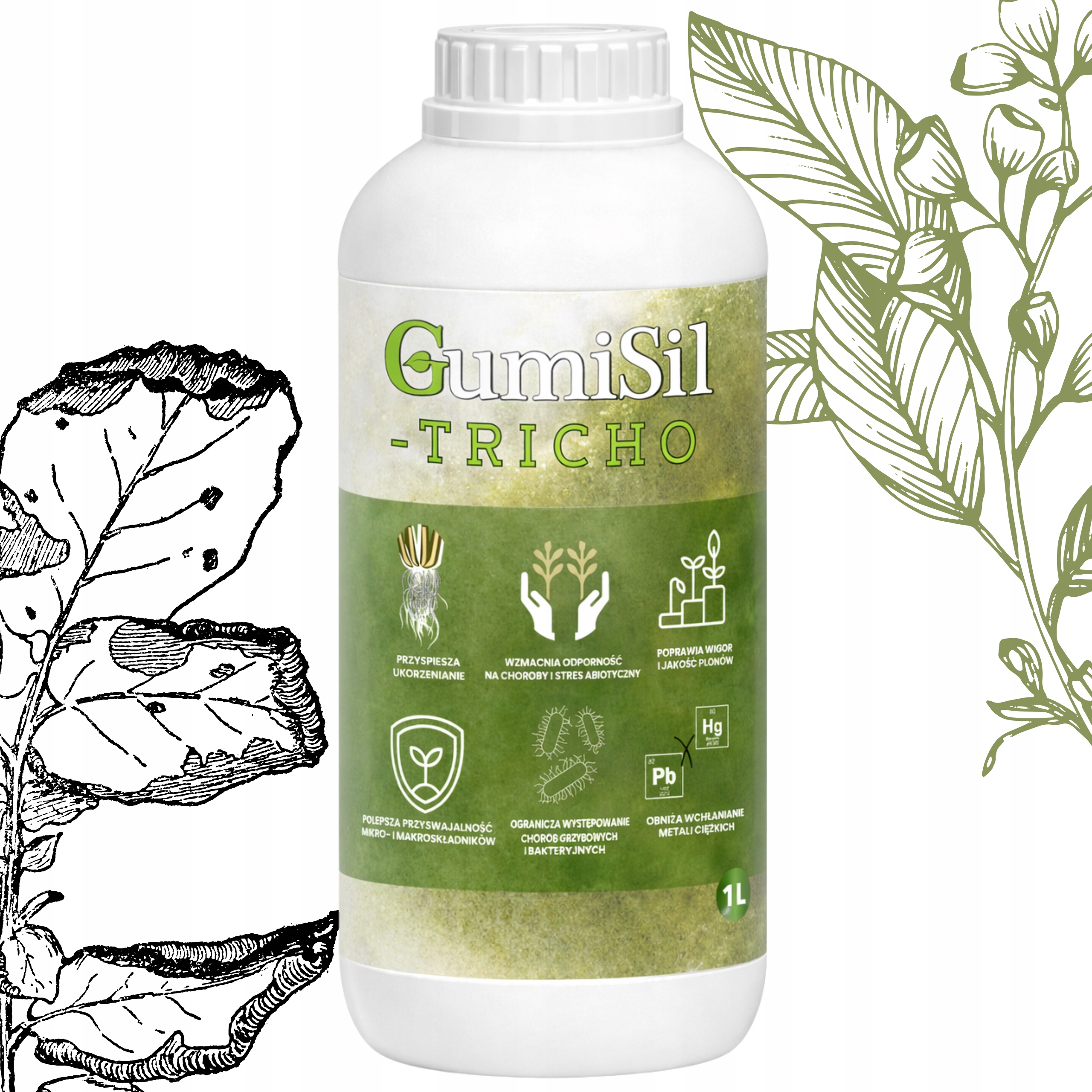 GumiSil Tricho 1L – Konec houbových chorob! Trichoderma, odolnost rostlin