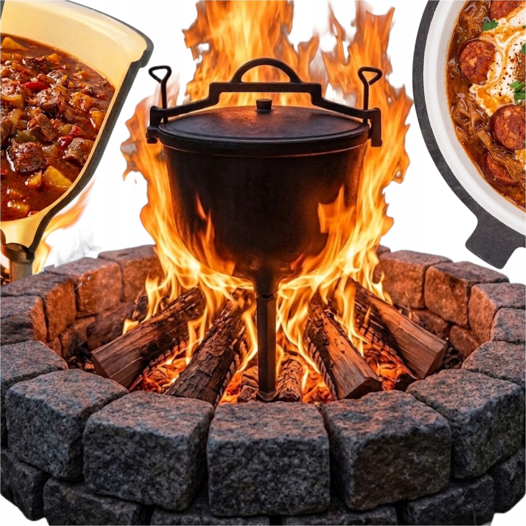 Litinový Kotlík S Smaltovanou Povrchovou Úpravou Pro 8-14 Osob, Obří