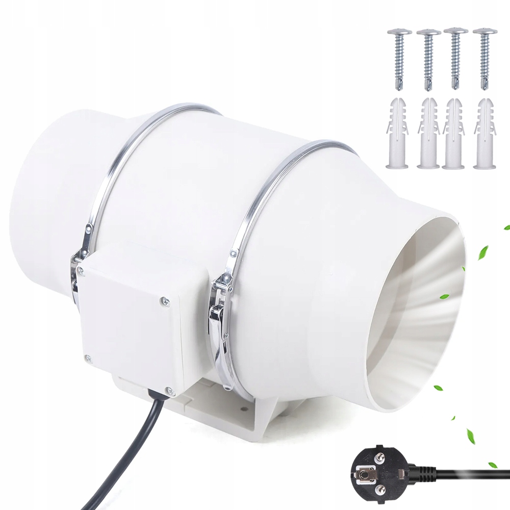 Kanálový ventilátor 100 mm 45 W 310 m3 h tichý do koupelnové kuchyně