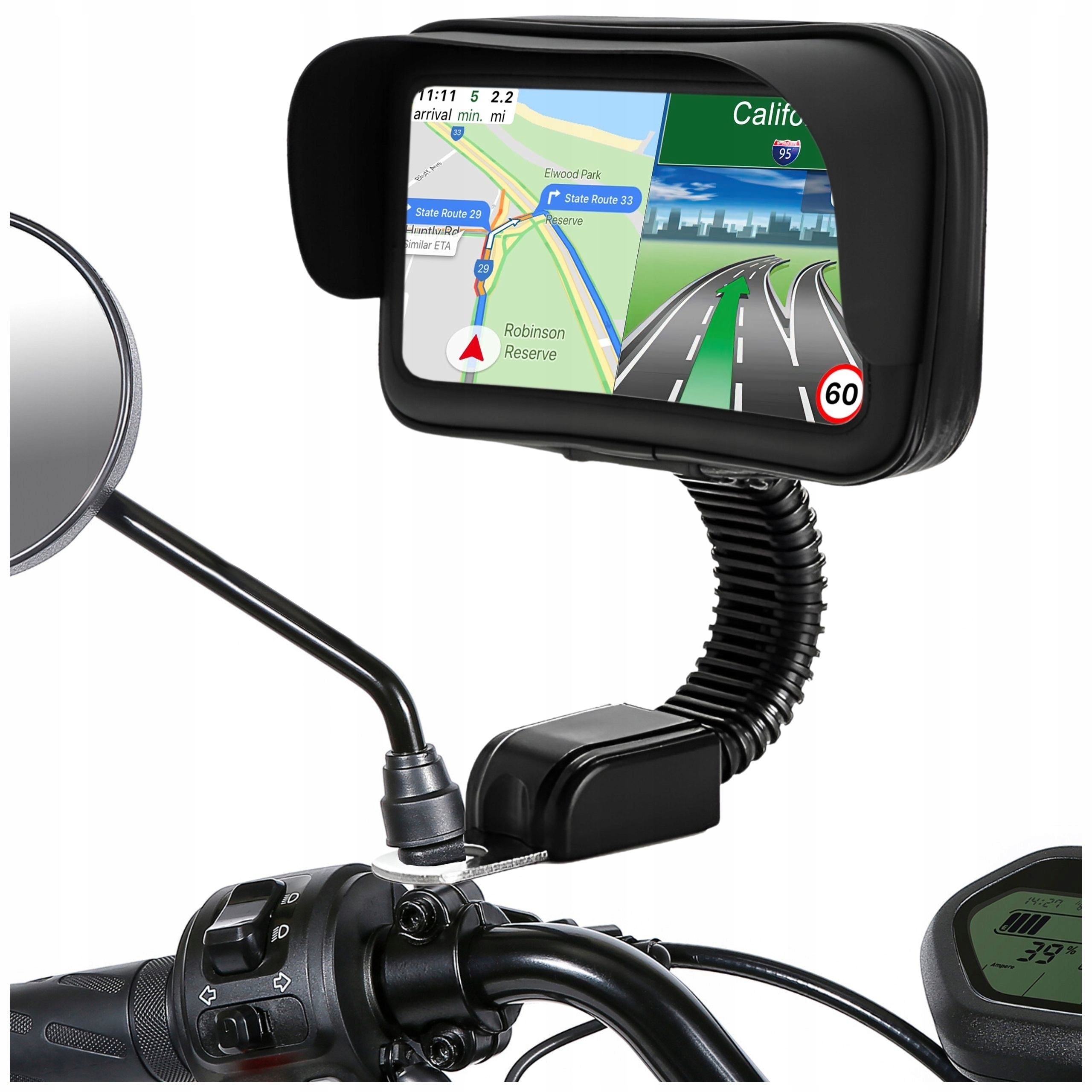 Uchwyt Na Lusterko Motor Telefon Skuter Motor Quad Motocykl Wodoodporny