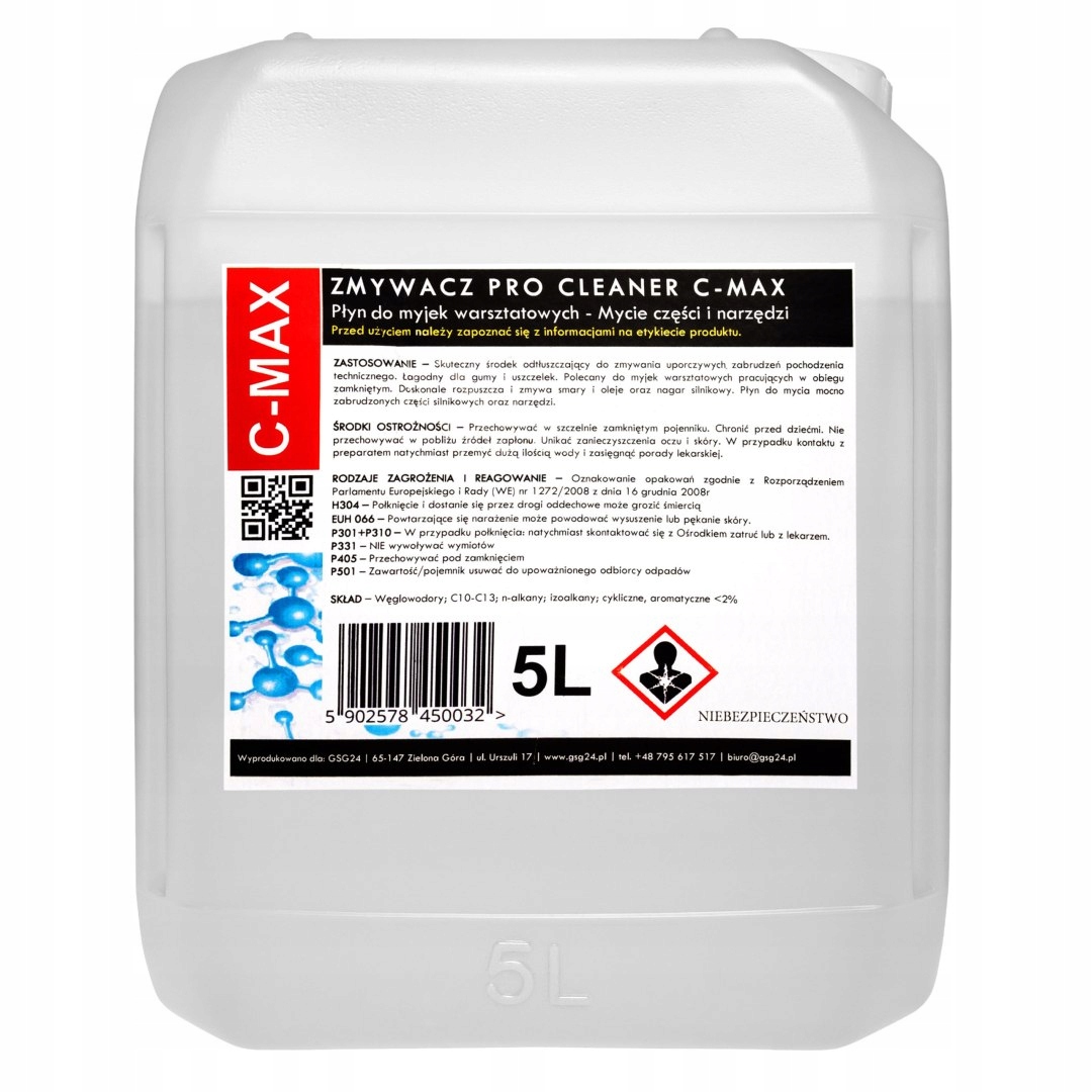 Płyn zmywacz do części i narzędzi do myjki warsztatowej Pro Cleaner C-max 5