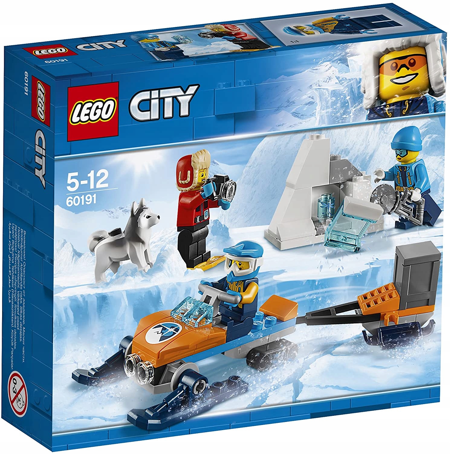 Lego City Arctic 60191 Arktyczny Zespół Badawczy Skuter Pies Husky