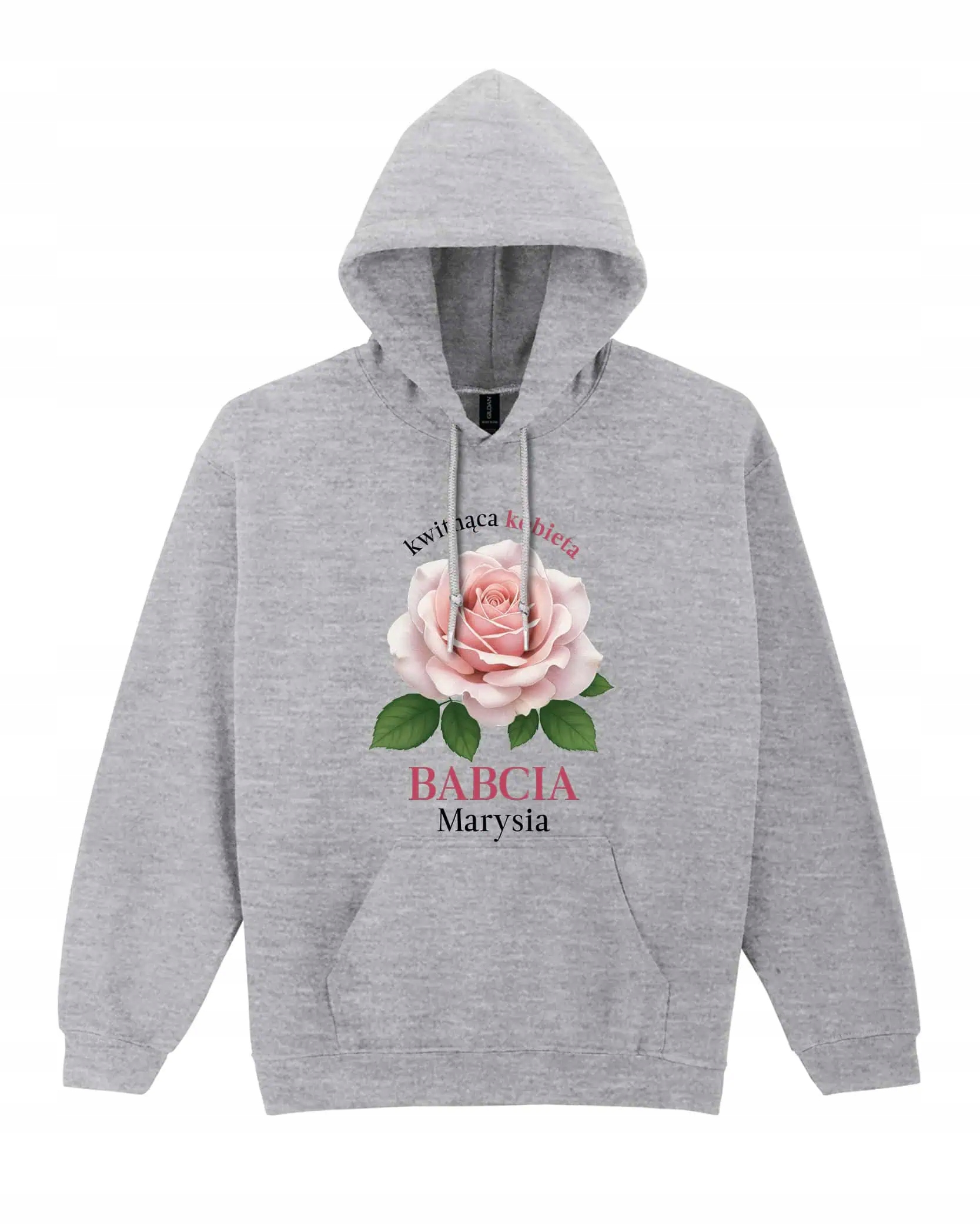 Mikina s kapucí Personalizovaný den žen Dárek Šedá XXL