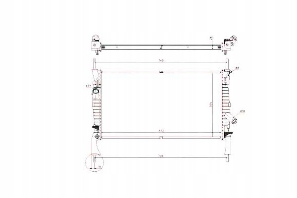 CHŁODNICA FORD TRANSIT 06- NRF Producent części NRF