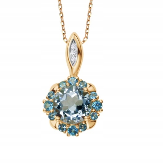 Złoty Wisiorek z Topazem ZZ19964 Verona Jewellery