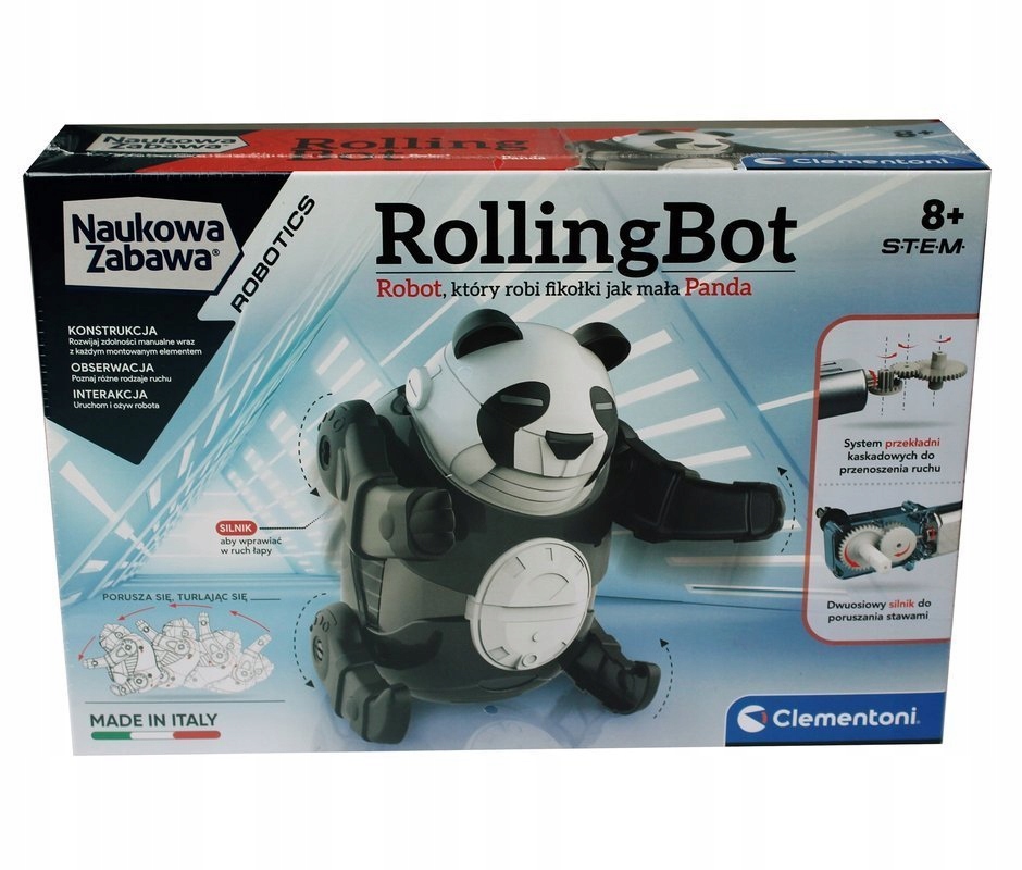 RollingBot Robot Panda Naukowa Zabawa Clementoni Marka Clementoni