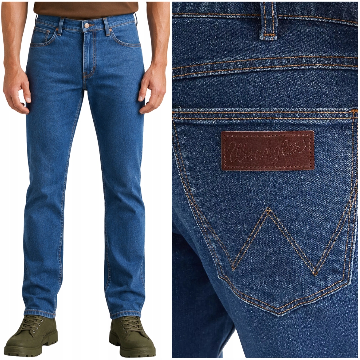 Wrangler Greensboro Blue Tomorrow jednoduché pánské džínové kalhoty W32 L34
