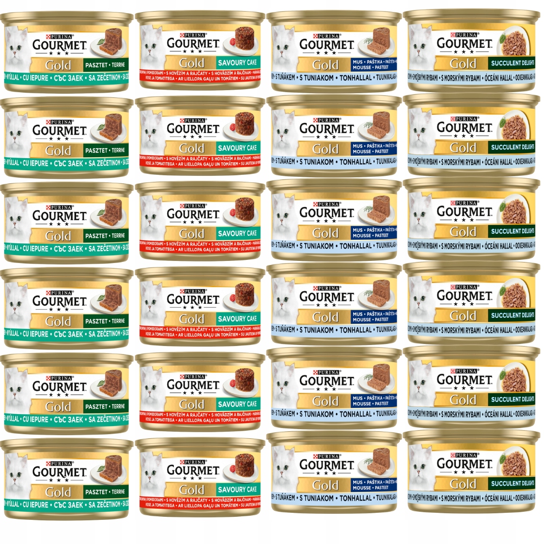 Gourmet Gold MIX Chutí Pěna Krmivo pro kočky 24 x 85 g