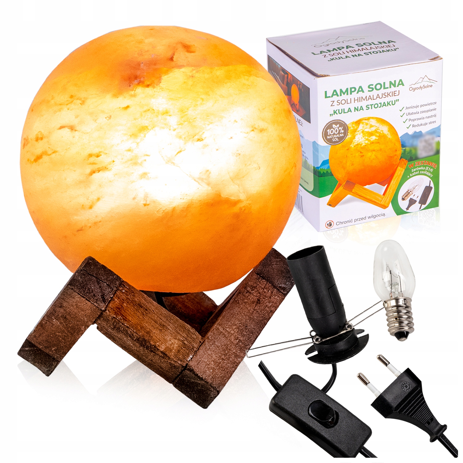 Solná Lampa Natruální Moderní Lampa Ionizátor Vzduchu Do Ložnice 4 Kg