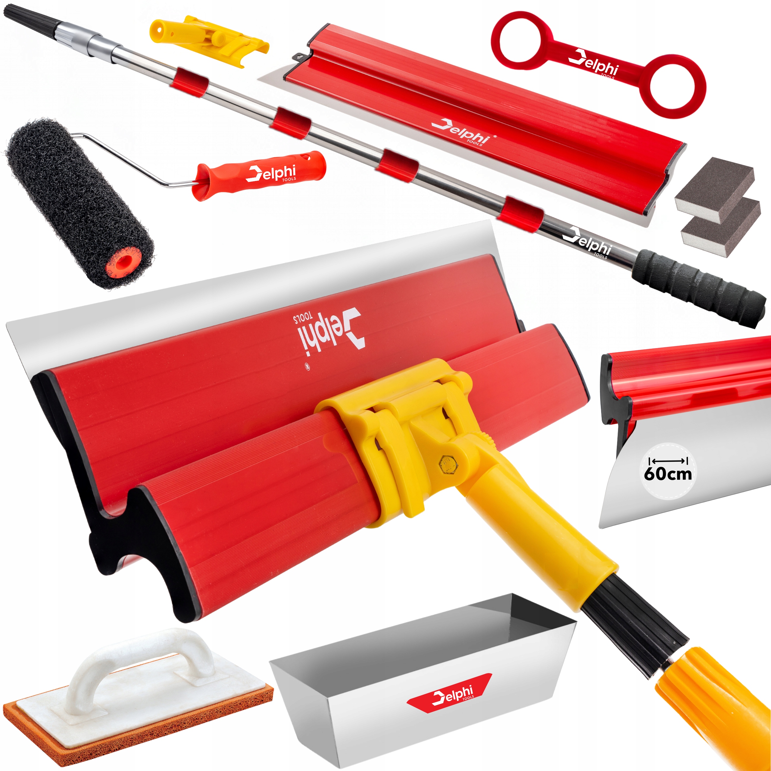 Set Na Hladenie Špachtu 60 cm Vymeniteľná Nerezová Čepeľ 0.3 mm Palica Kyveta