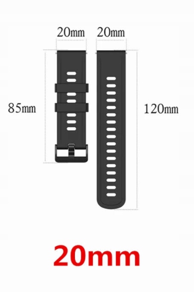 PASEK SILIKONOWY DO AMAZFIT BIP S LITE GTS GTR 42MM 20MM Kolor wielokolorowy