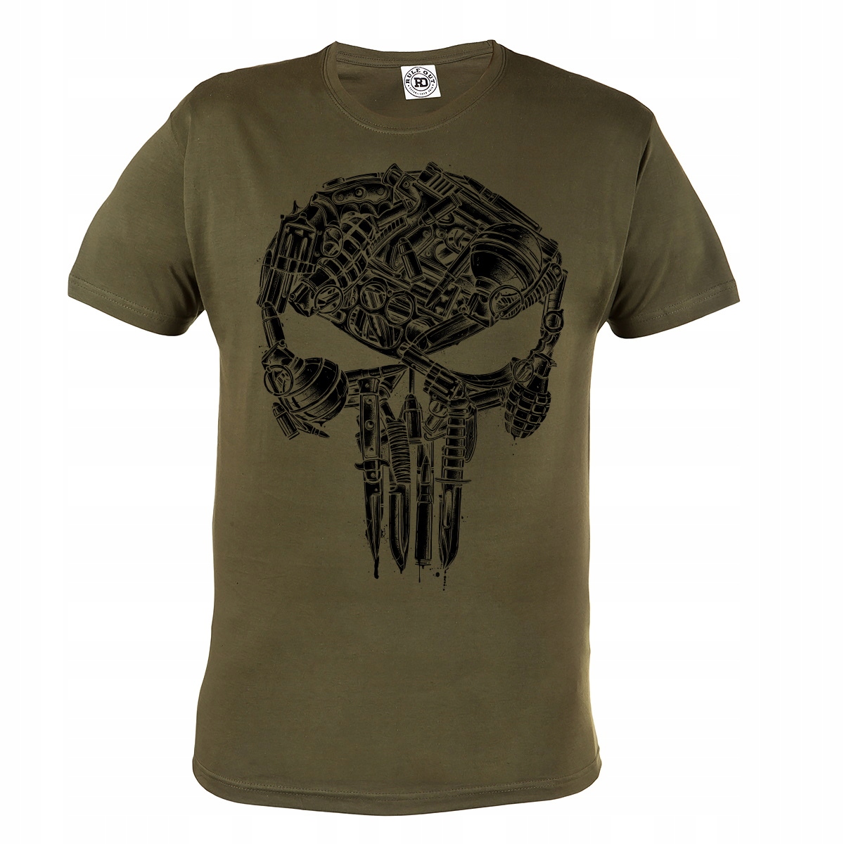 

Męska Koszulka Bawełniana Wojskowa Punisher