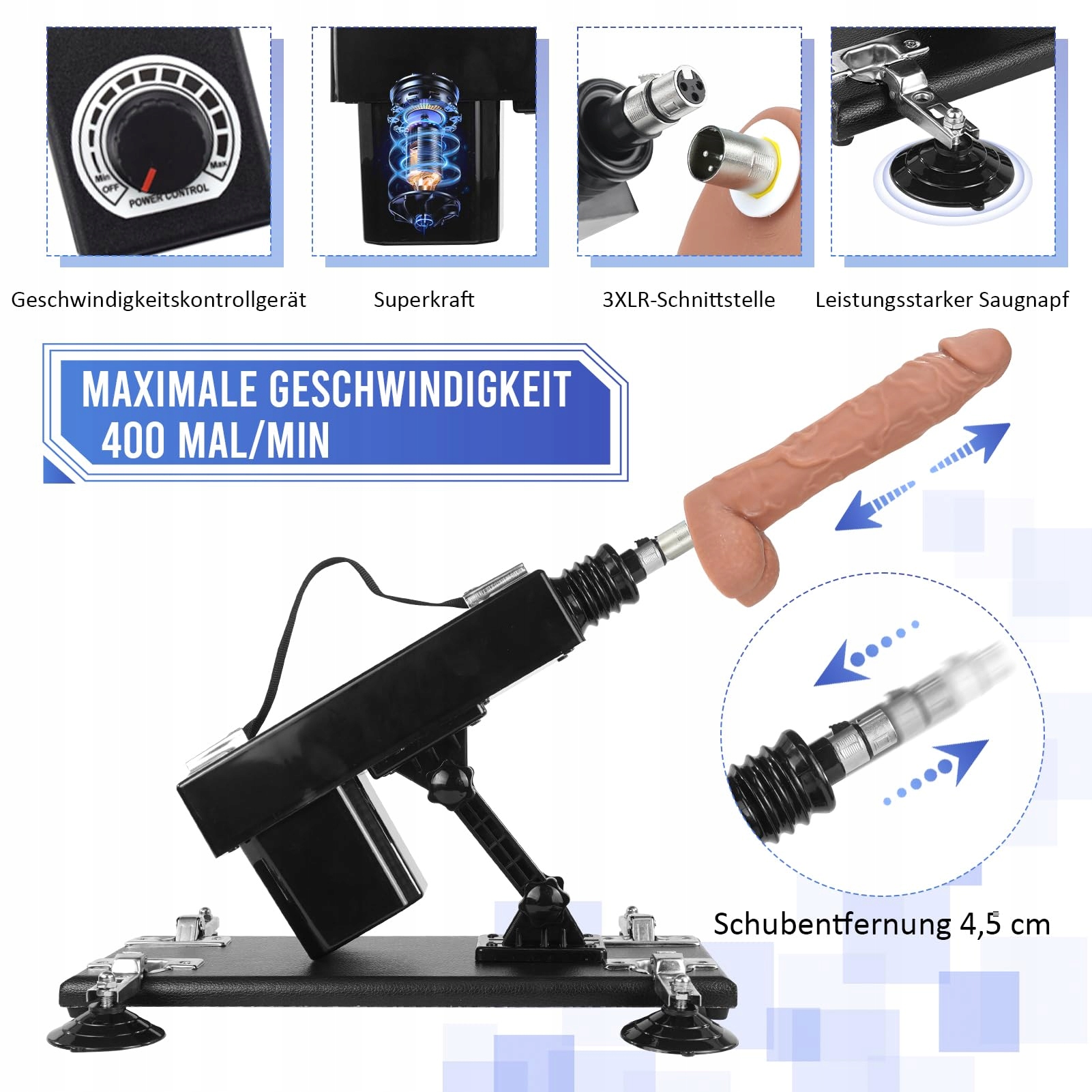 ANNGEOK Automatyczna Maszyna Seksualna Dildo Dla Mężczyzn i Kobiet — miniatura 5