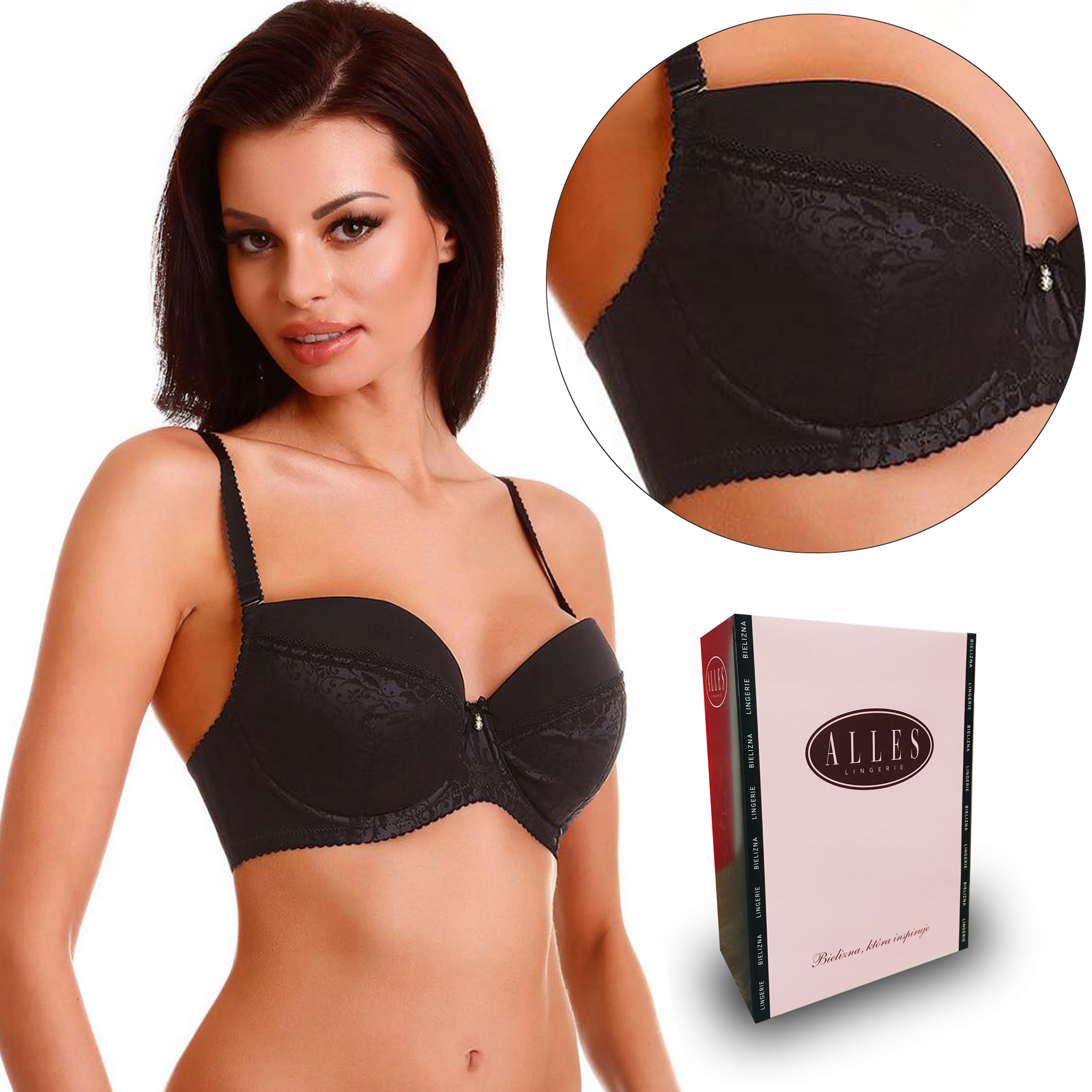 

Biustonosz usztywniany Alles Kelly 04, czarny, 95B