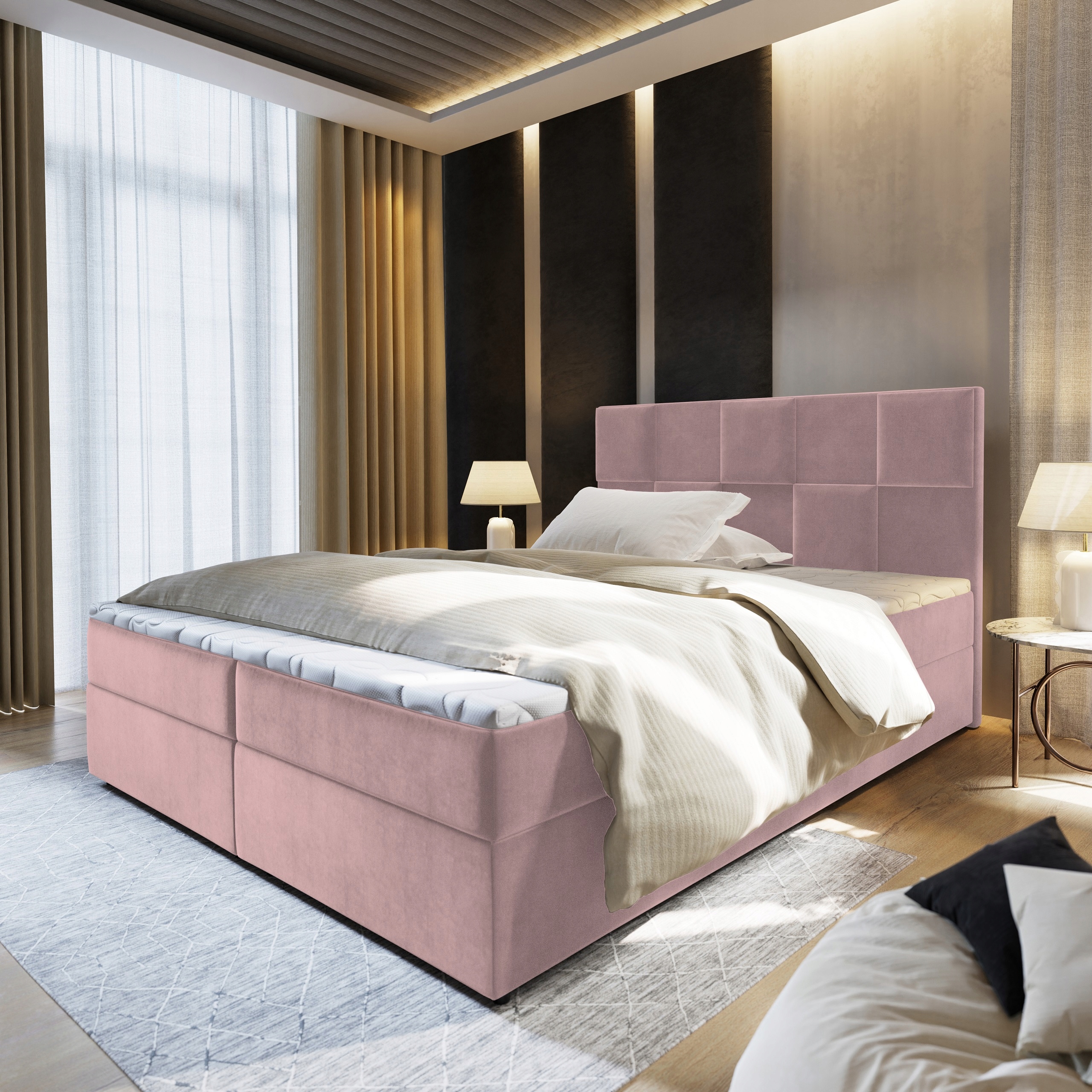 Postel s úložným prostorem Prata 3D 140x200 dvojitá