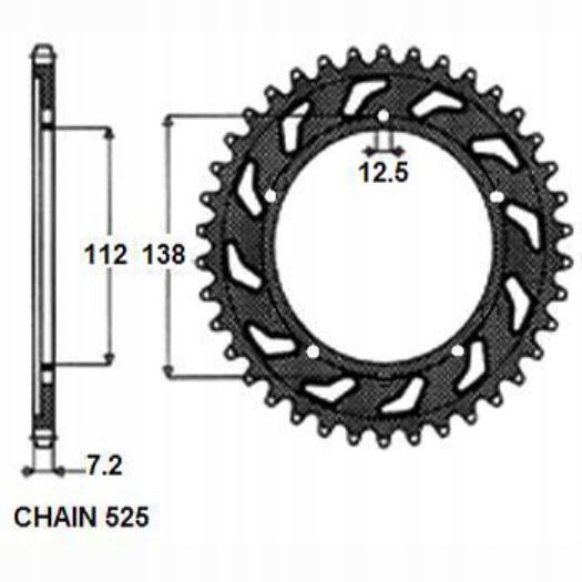 525VX3G&B-110 - КОМПЛЕКТ ПРИВОДА DID + SUN HONDA CB600F 98-06 HORNET