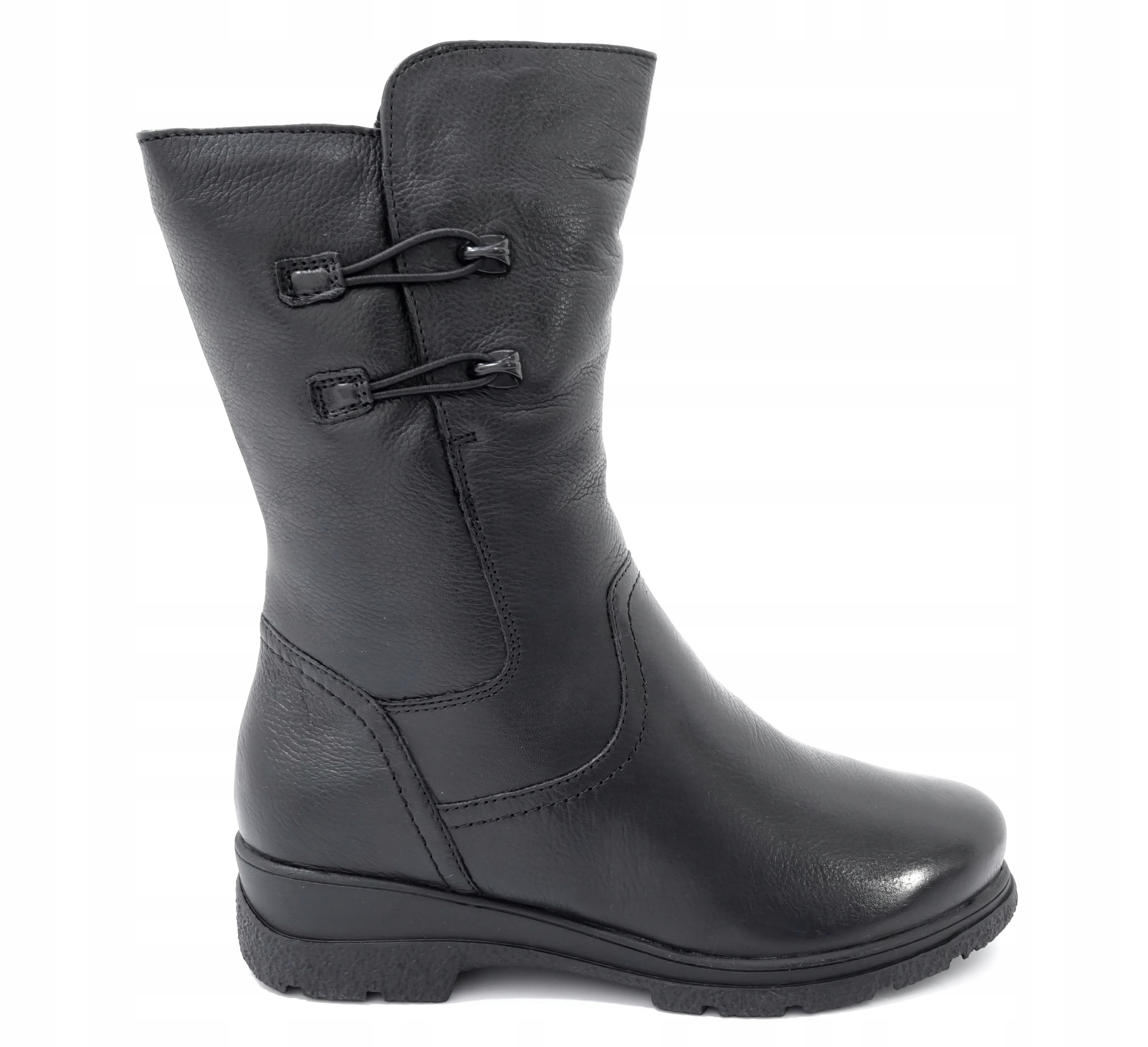 Pohodlné kožené kotníkové boty na silné podrážce s tloušťkou Caprice 26410-41 vel.