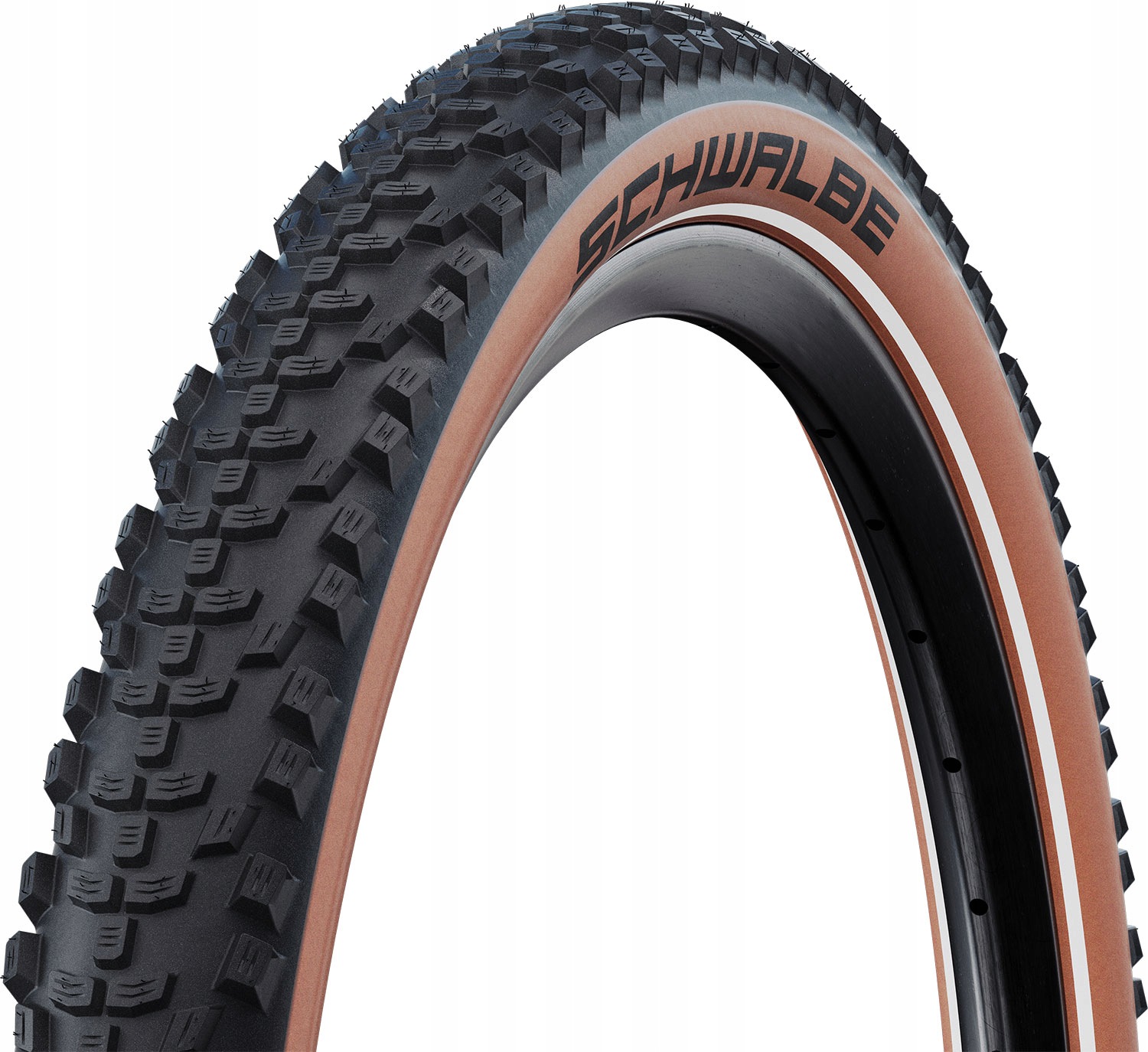 Opona Schwalbe Smart Sam Addix 29 x 2,25 brązowa z paskiem odblaskowym
