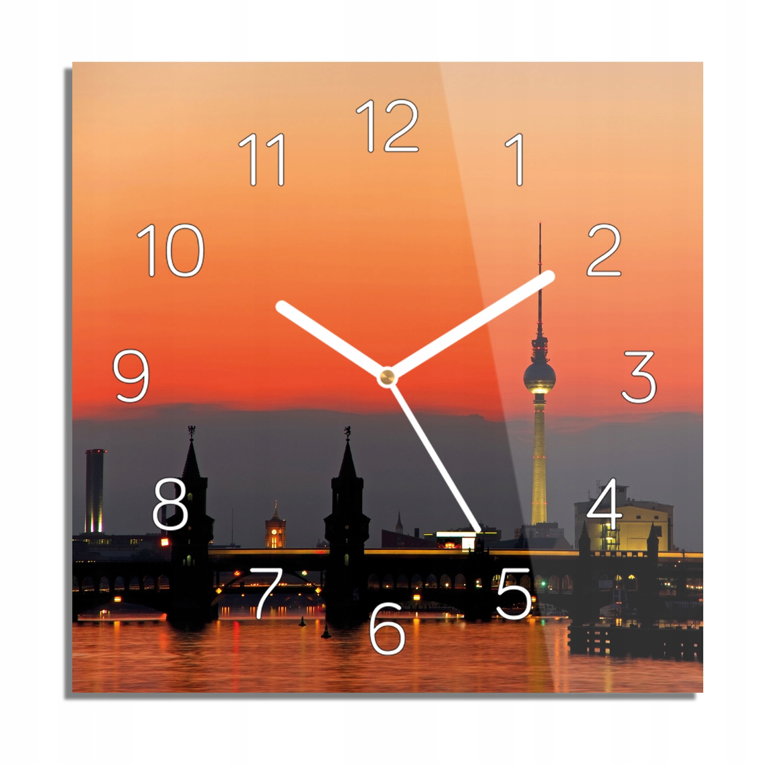 

Most wieża Berlin zegar na szkle do sypialni 30x30