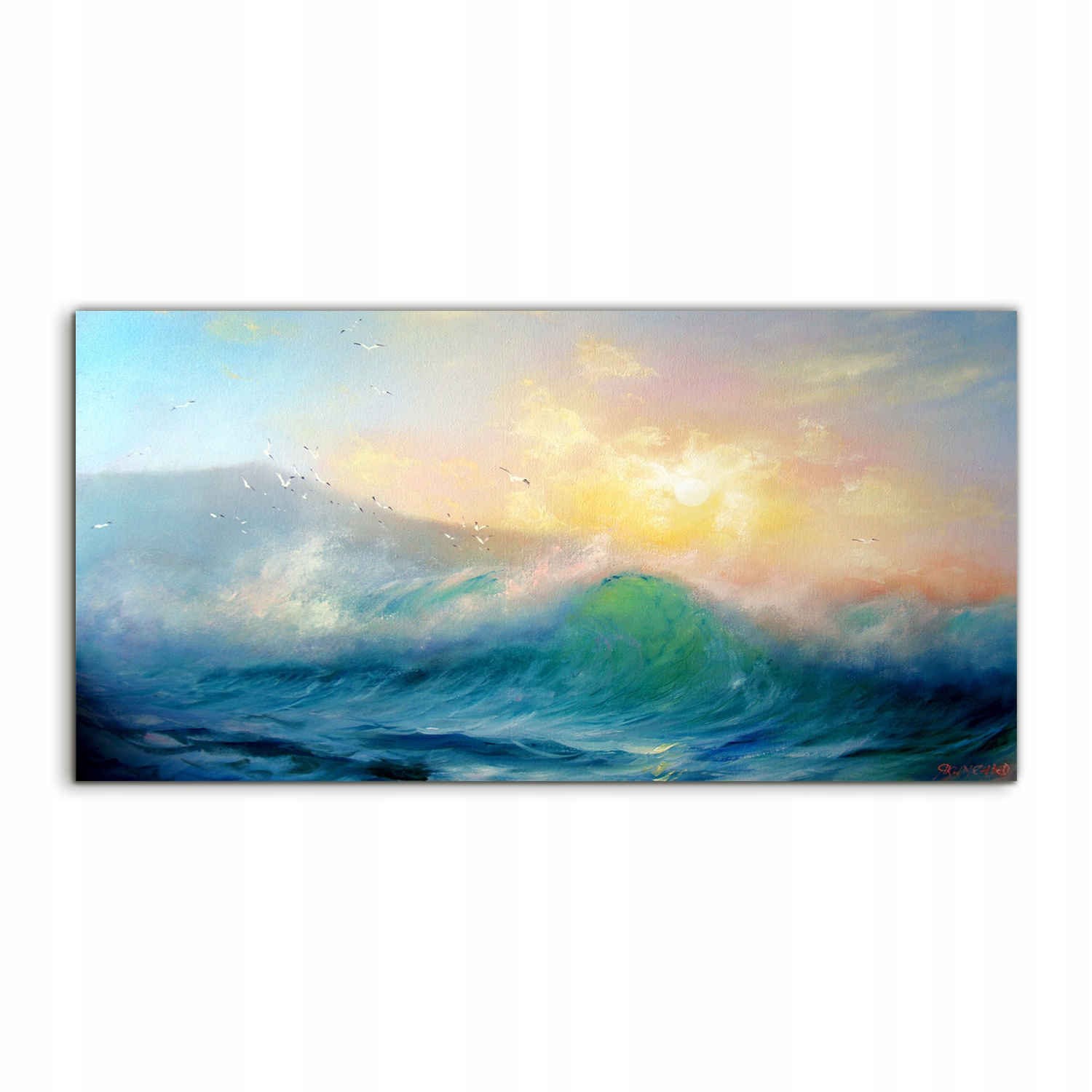 Akrylový obraz 100x50 na stenu More Vlny Krajina