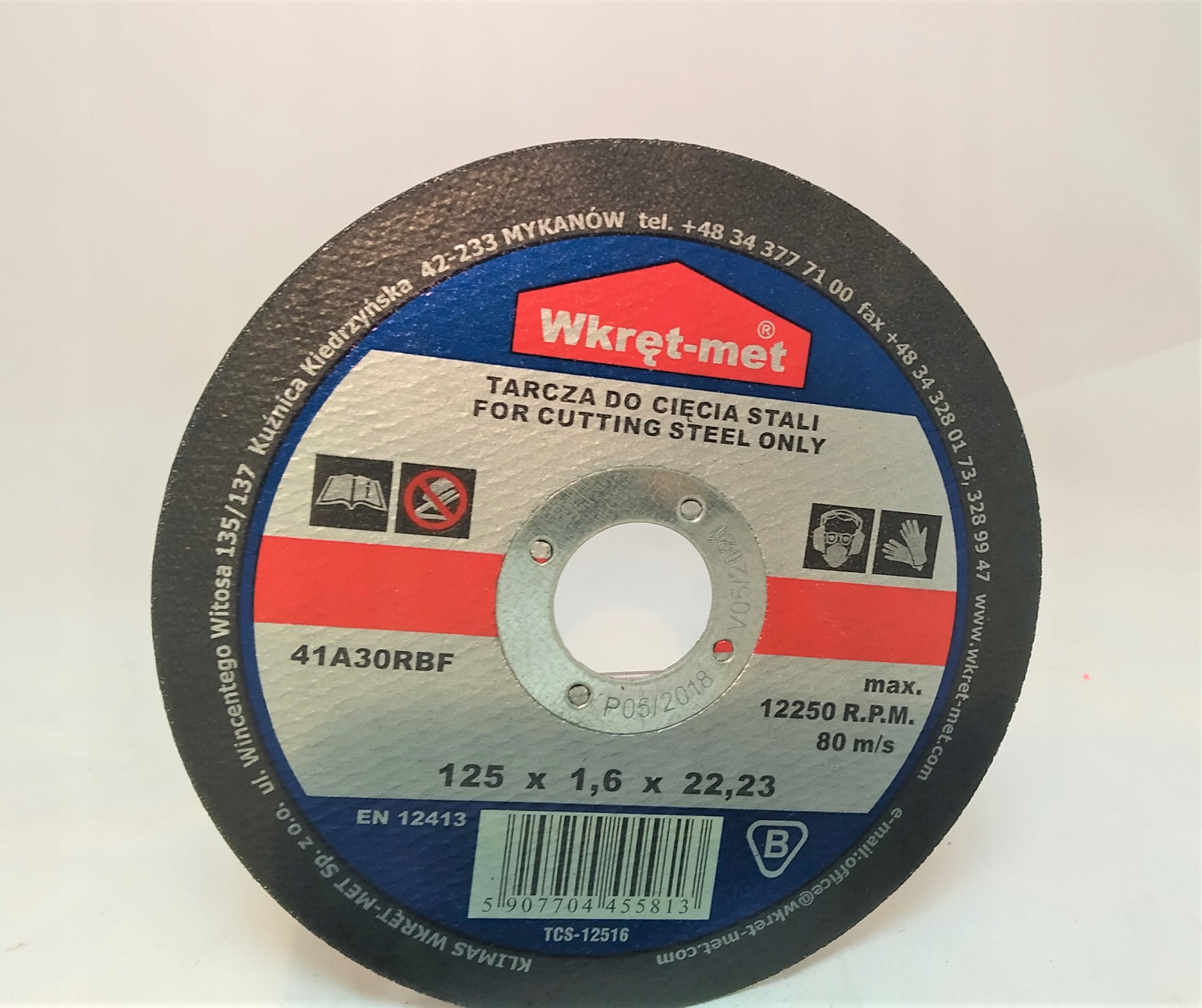 

Tarcza do cięcia metalu TCS-12516 125x1,6mm 10szt