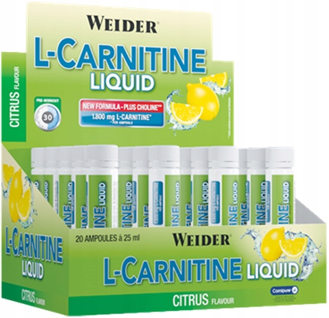 Weider L-karnitin citrusový 20 x 25 ml